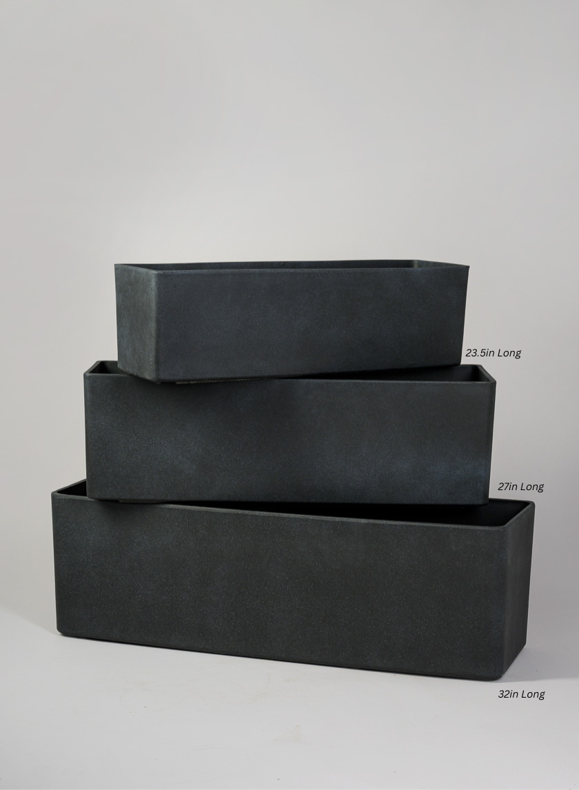 Campagna Black Classic Light Weight Window Box Decor Jamaligarden