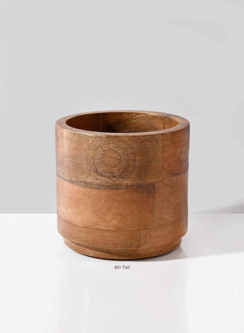 Salma Wood Cachepot Decor Jamaligarden