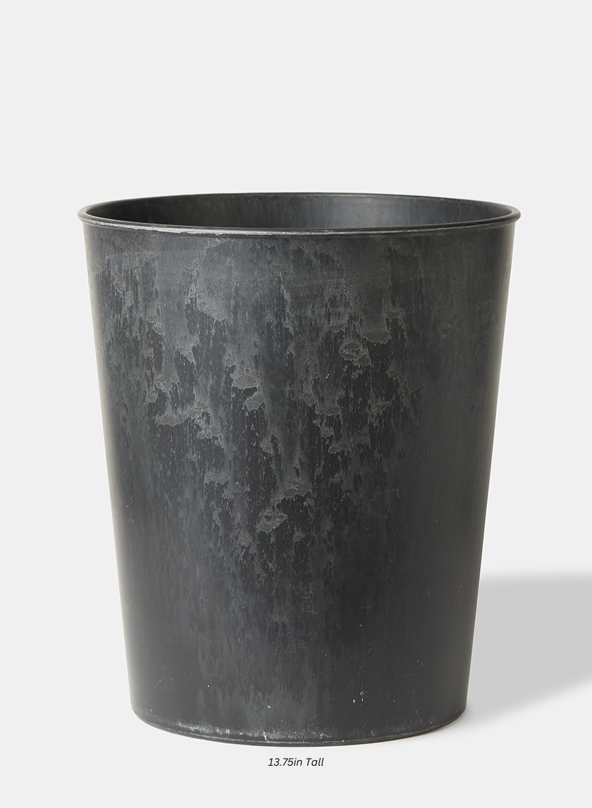 Aged Black Flower Bucket Decor Jamaligarden