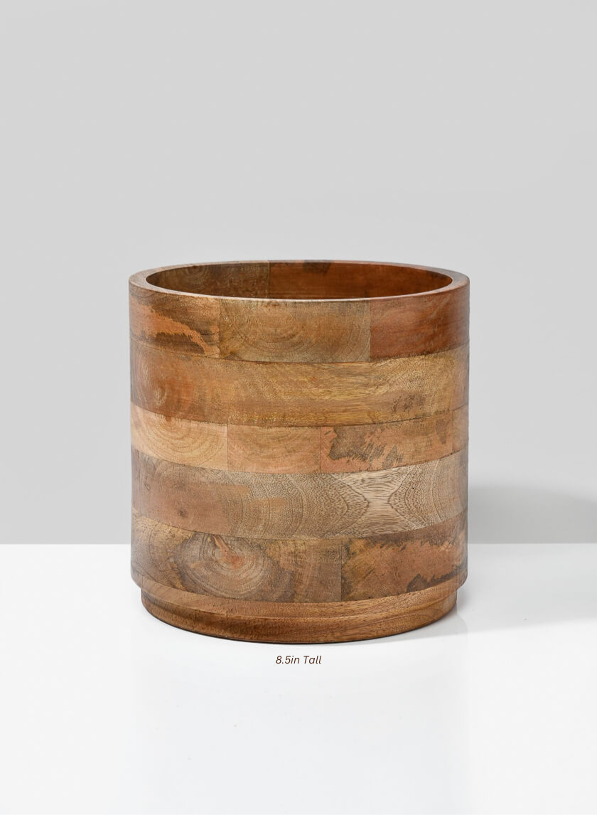 Salma Wood Cachepot Decor Jamaligarden