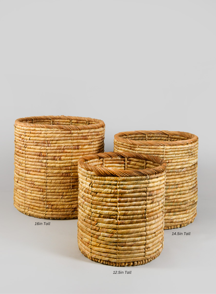 Da Nang Water Hyacinth Basket Pot Decor Jamaligarden