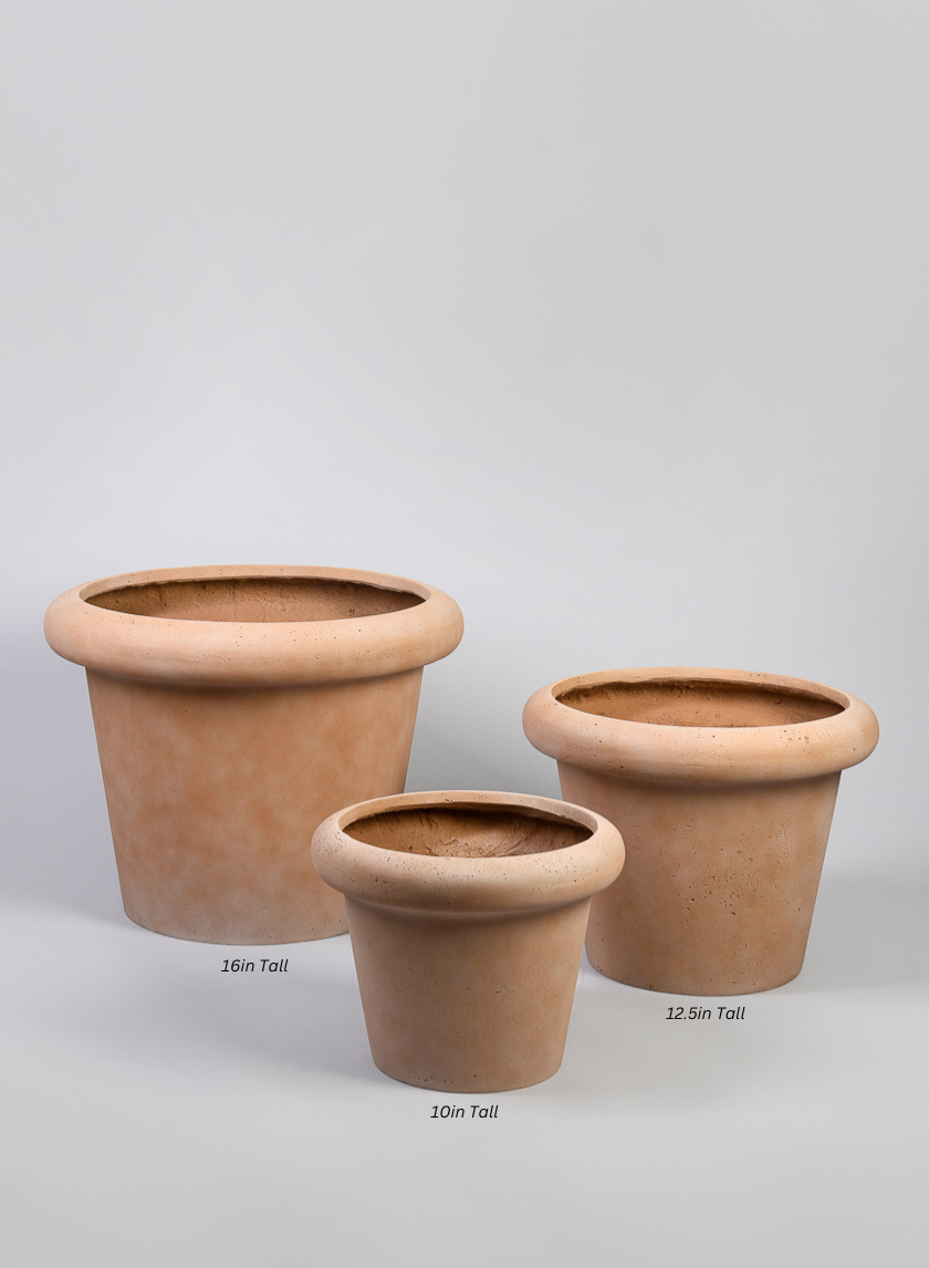 Chino Bevelled Edge Lava Concrete Terracotta Look Pot Decor Jamaligarden