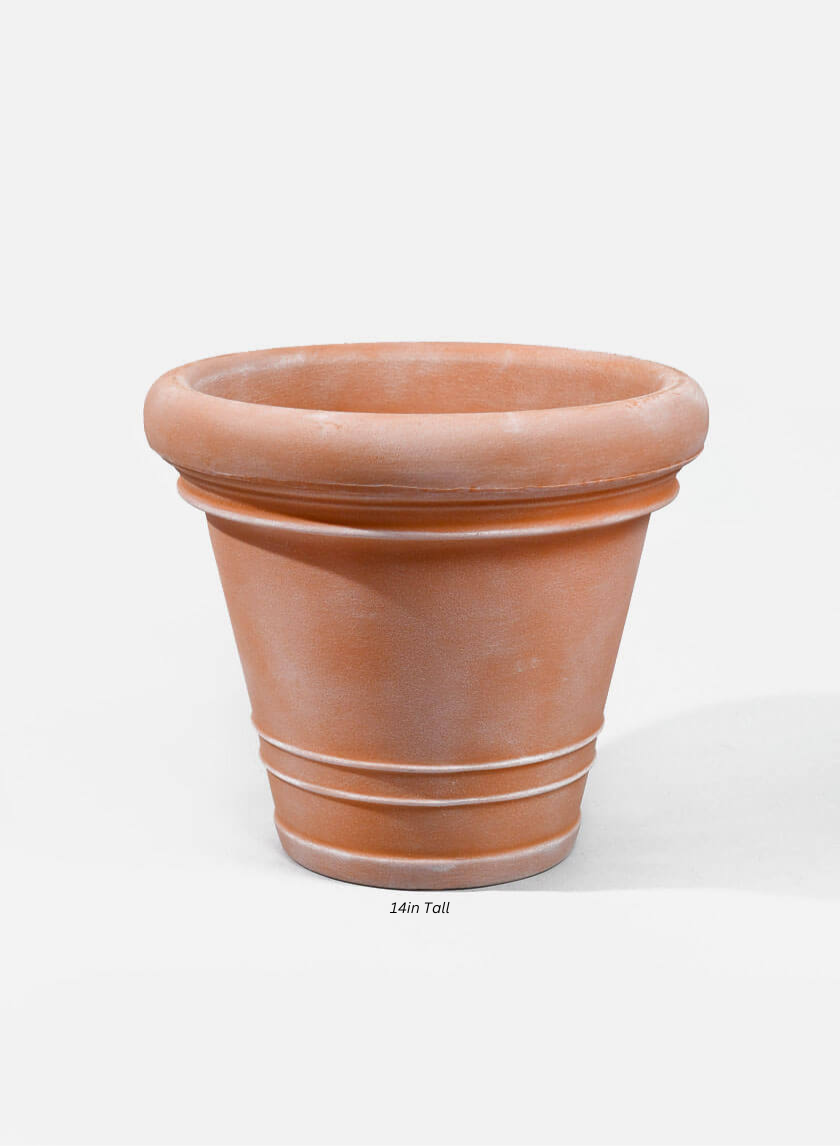 Impruneta Rolled Rim Planter Decor Jamaligarden Terracotta 14in Tall EACH