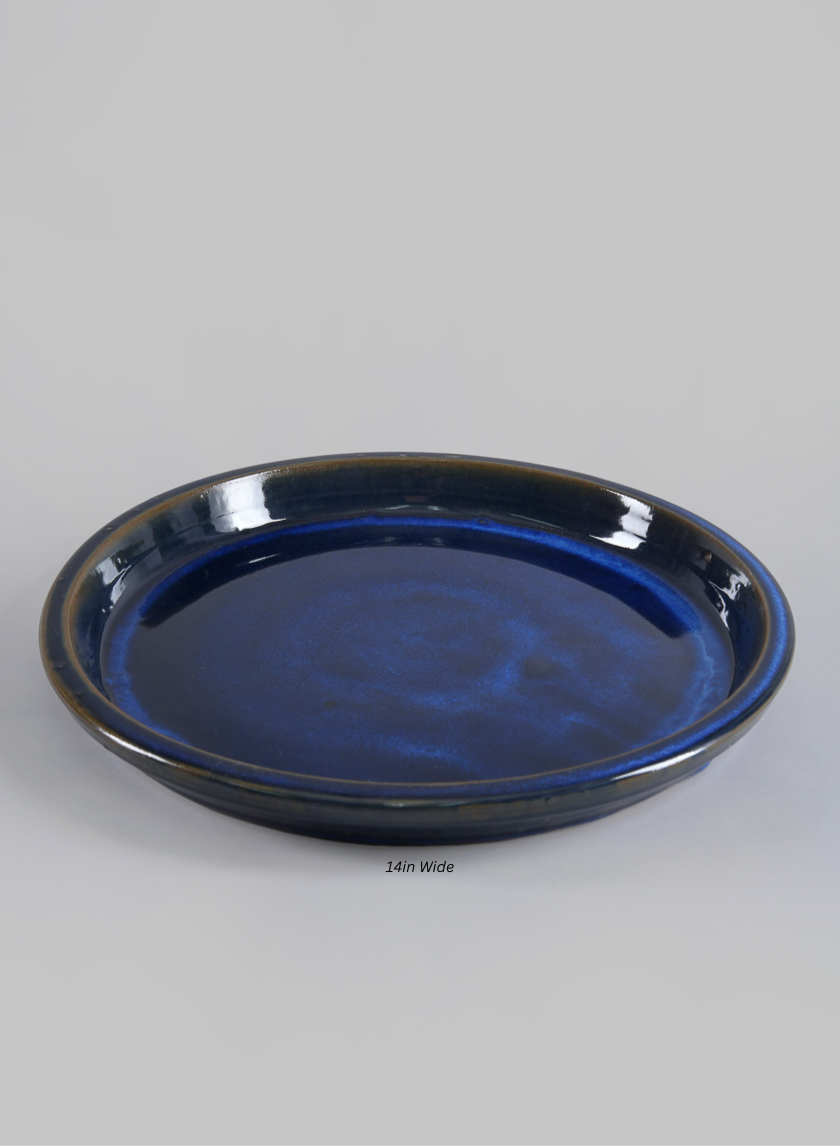 Blue Clay &amp; Ceramic Saucer Decor Jamaligarden
