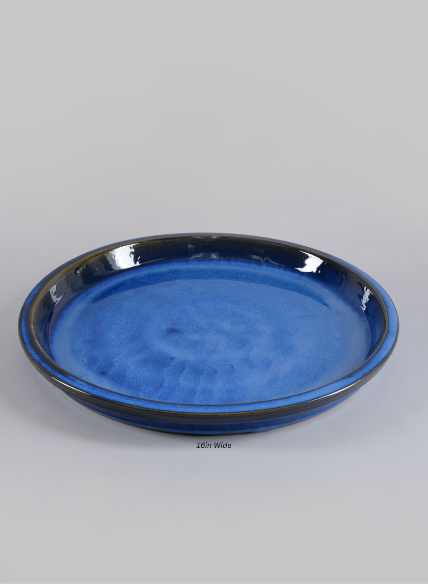 Blue Clay &amp; Ceramic Saucer Decor Jamaligarden