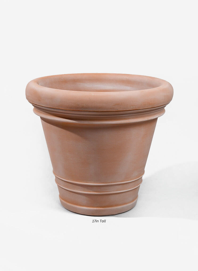 Impruneta Rolled Rim Planter Decor Jamaligarden Terracotta 17in Tall EACH