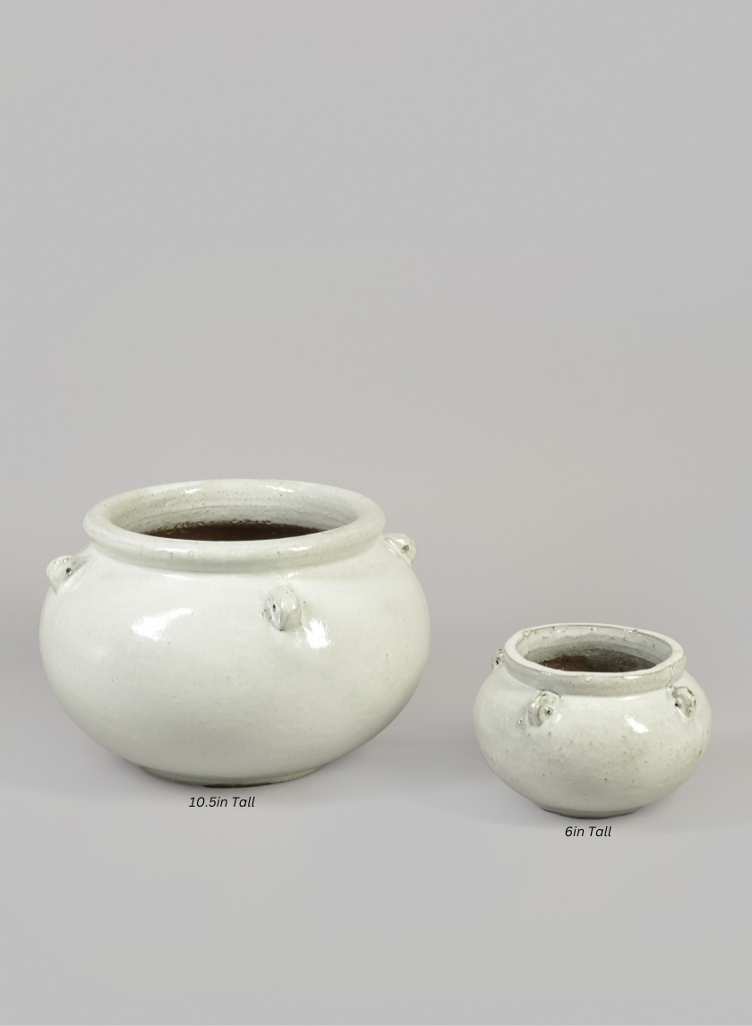 Jakarta Bowl Clay &amp; Ceramic Planters, Cloud White Decor Jamaligarden