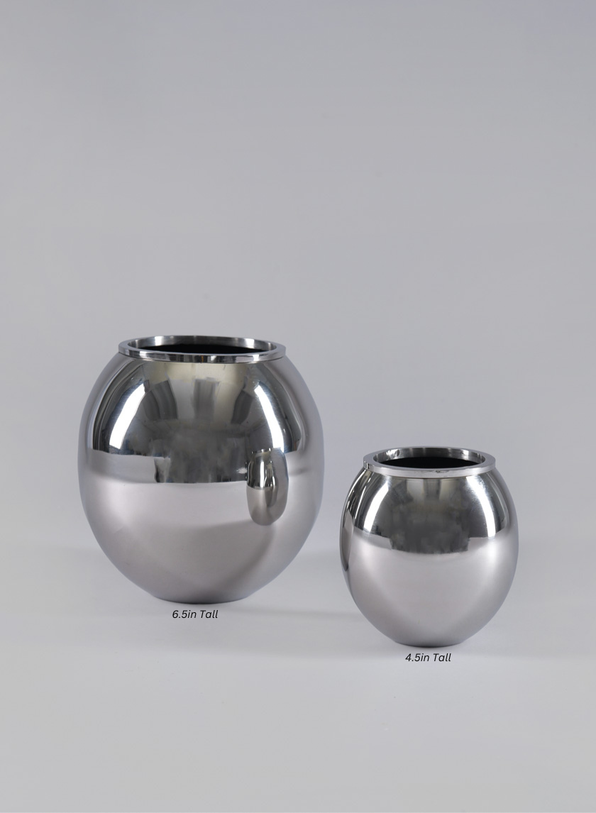 Krems Stainless Steel Fishbowl Vase Decor Jamaligarden