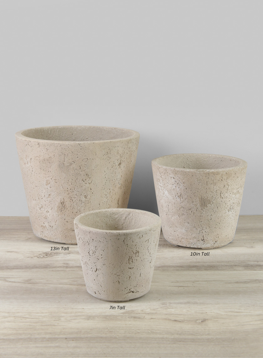 Yerevan Natural Cement Stone Pots Decor Jamaligarden