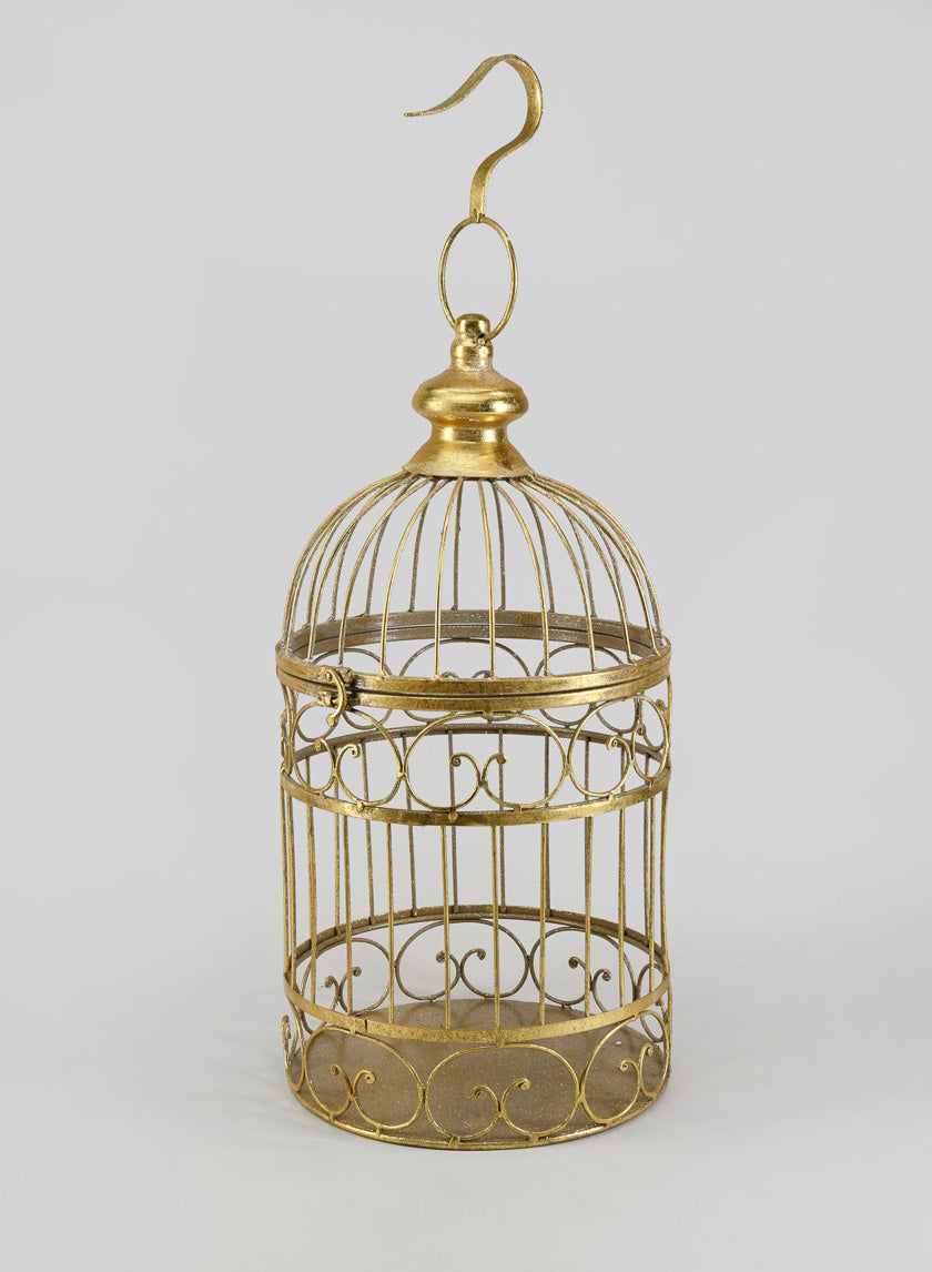 18in Tall Gold Birdcage Decor Jamaligarden