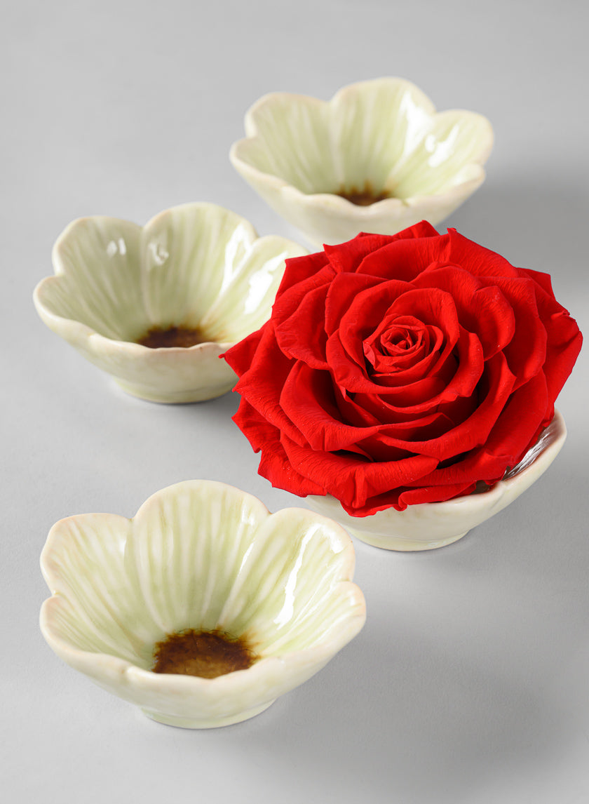 3.75in Wide Chantille Mini Flower Ceramic Bowl, Set of 4 Decor Jamaligarden