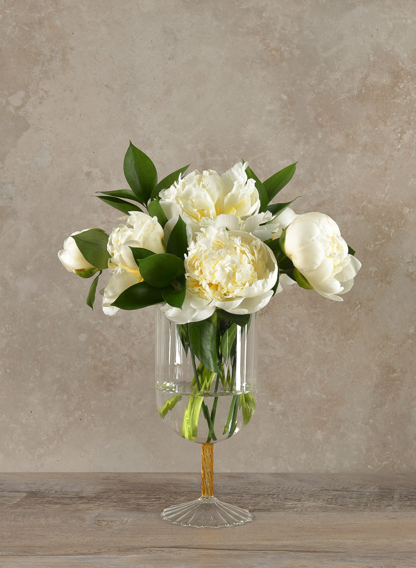 Luxe Fluted Glass Goblet Decor Jamaligarden