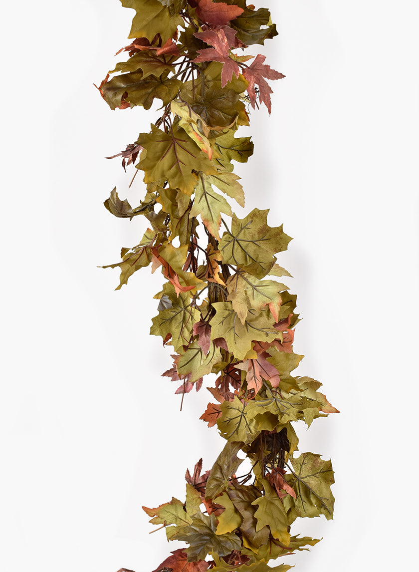 5ft Long Fall Maple Leaf Garland Decor Jamaligarden