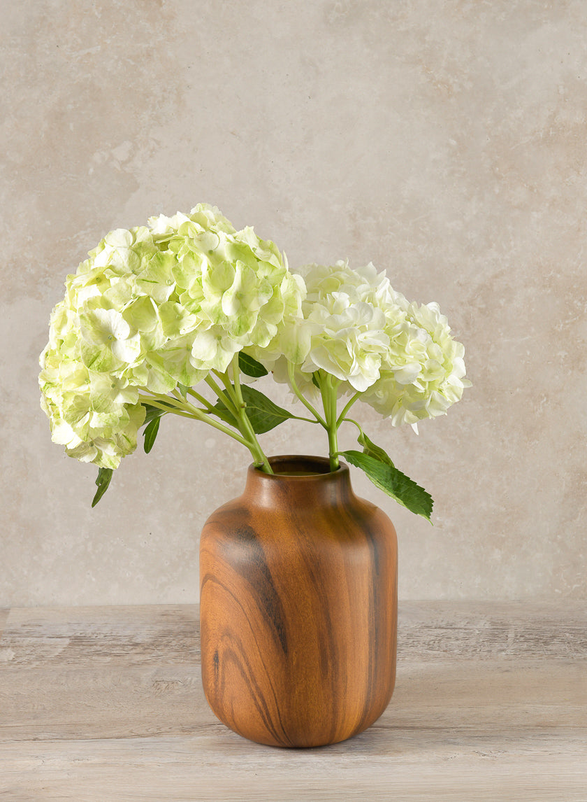 8in Tall Sakura Dark Walnut Look Ceramic Vase Decor Jamaligarden
