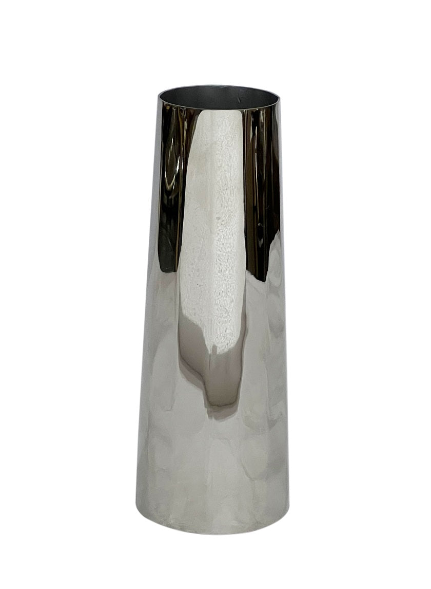 6in Tall Le Mans Silver Faceted Vase Decor Jamaligarden
