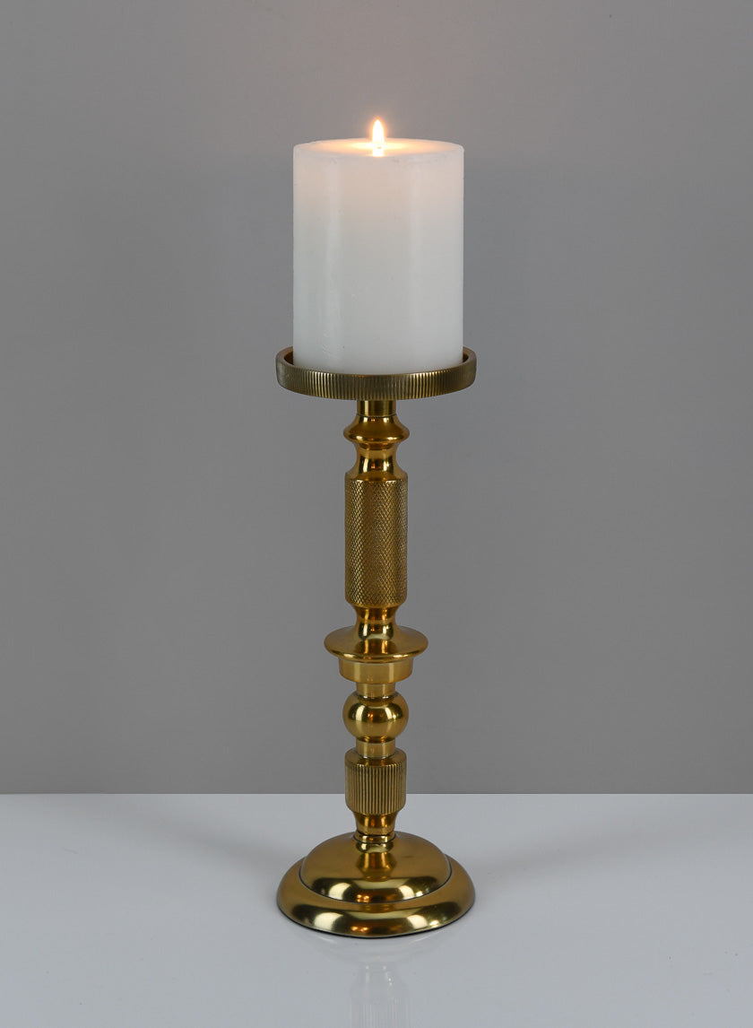 10in Tall Zahra Gold Pillar Holder Decor Jamaligarden
