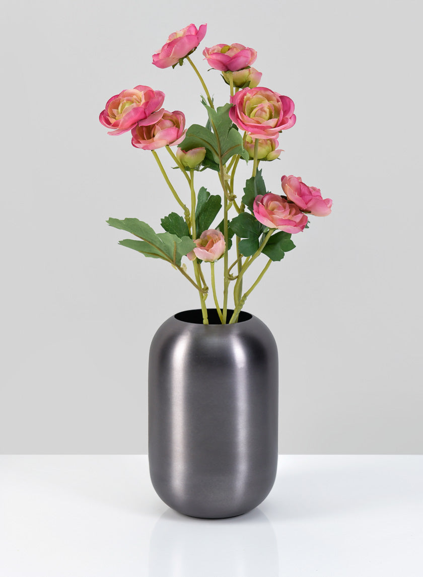 6in Tall Oviedo Stainless Steel Platinum Bullet Vase Decor Jamaligarden