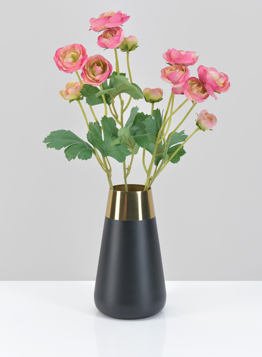 Zaragoza Stainless Steel Black &amp; Gold Vase Decor Jamaligarden