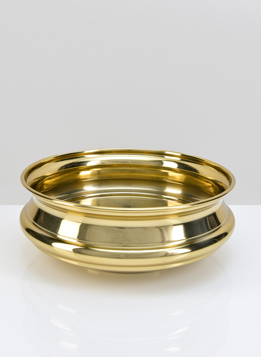 11.25in Wide Urli Gold Stainless Steel Festival Bowl Decor Jamaligarden