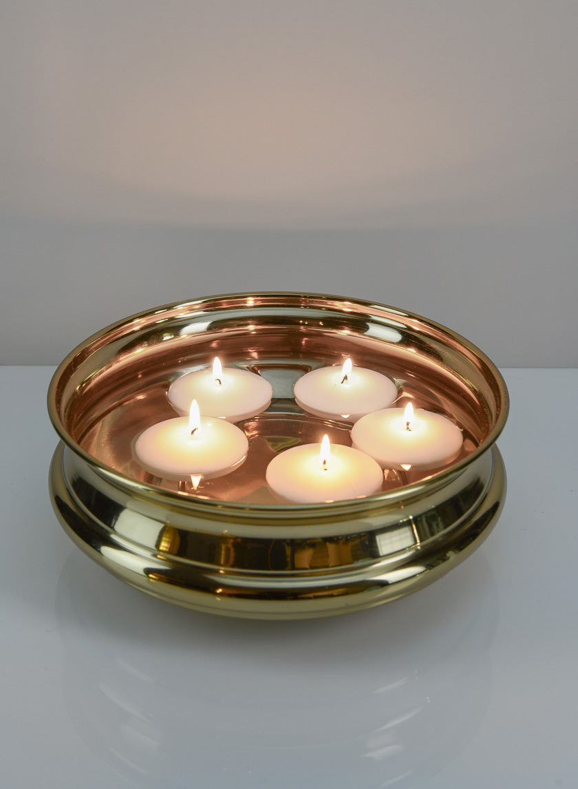 11.25in Wide Urli Gold Stainless Steel Festival Bowl Decor Jamaligarden