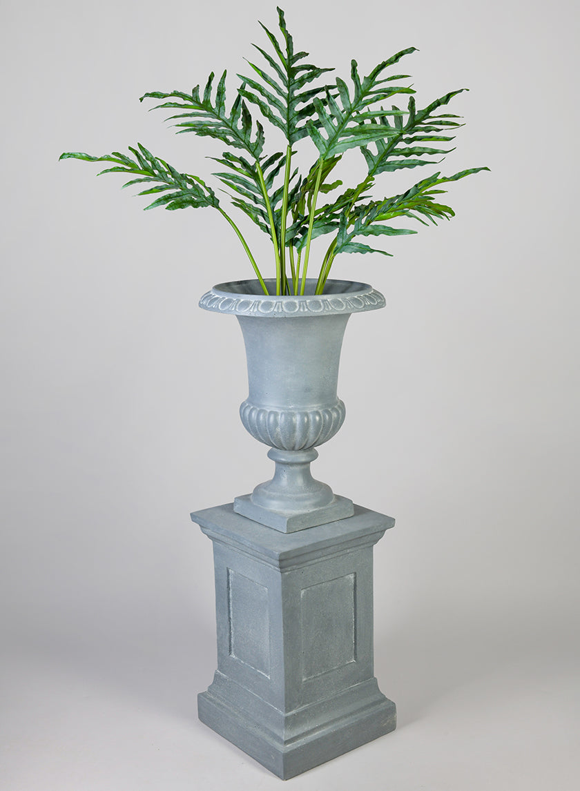 18.5in Tall Zinc Ceramic Pedestal Decor Jamaligarden