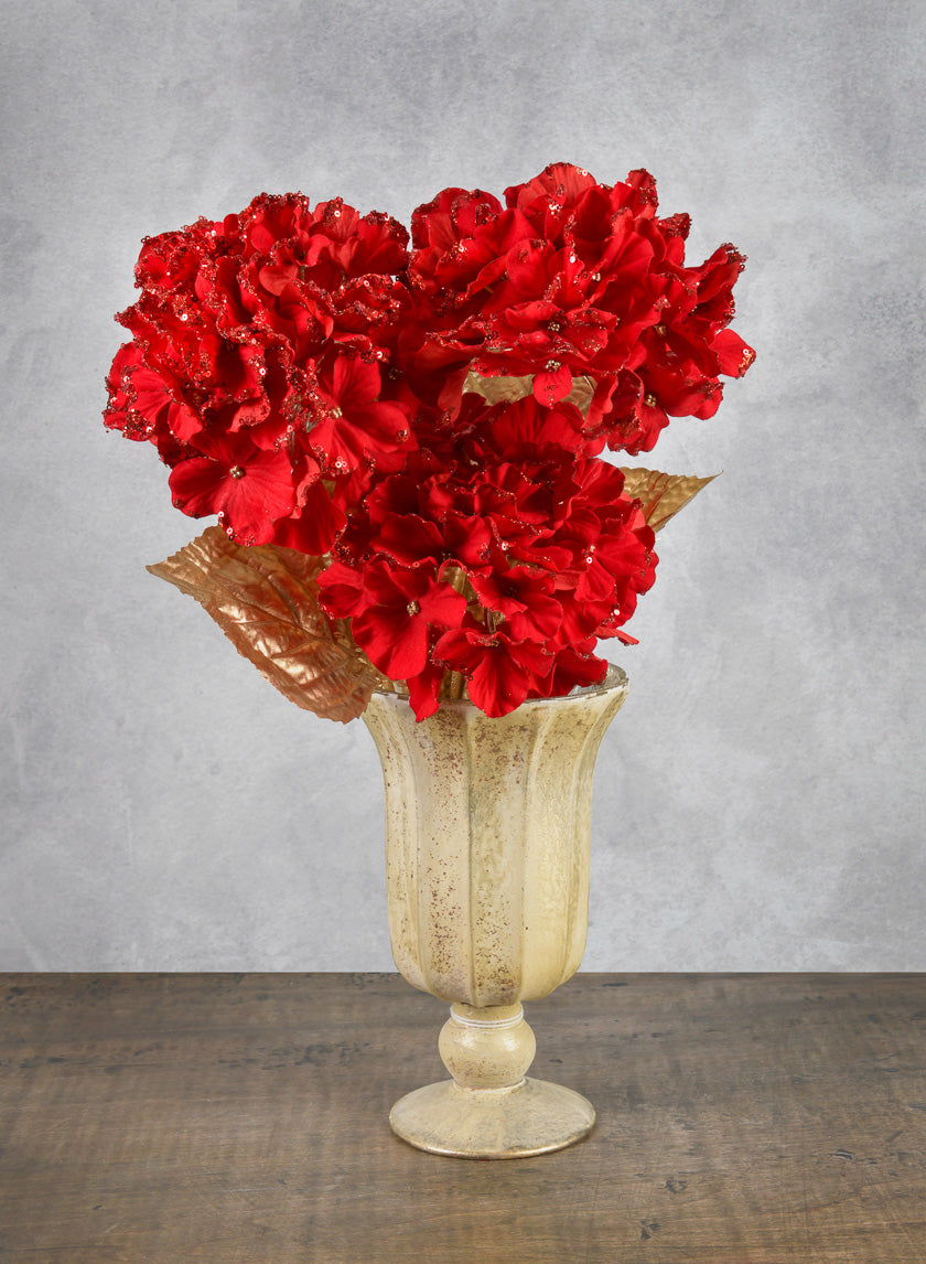 26in Long Red Hydrangea Spray Decor Jamaligarden