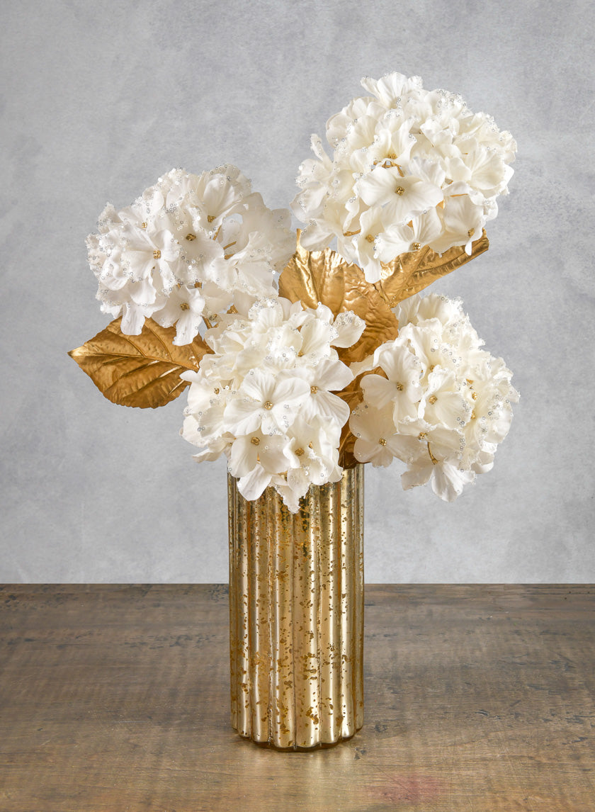 26in Long White Hydrangea Spray Decor Jamaligarden