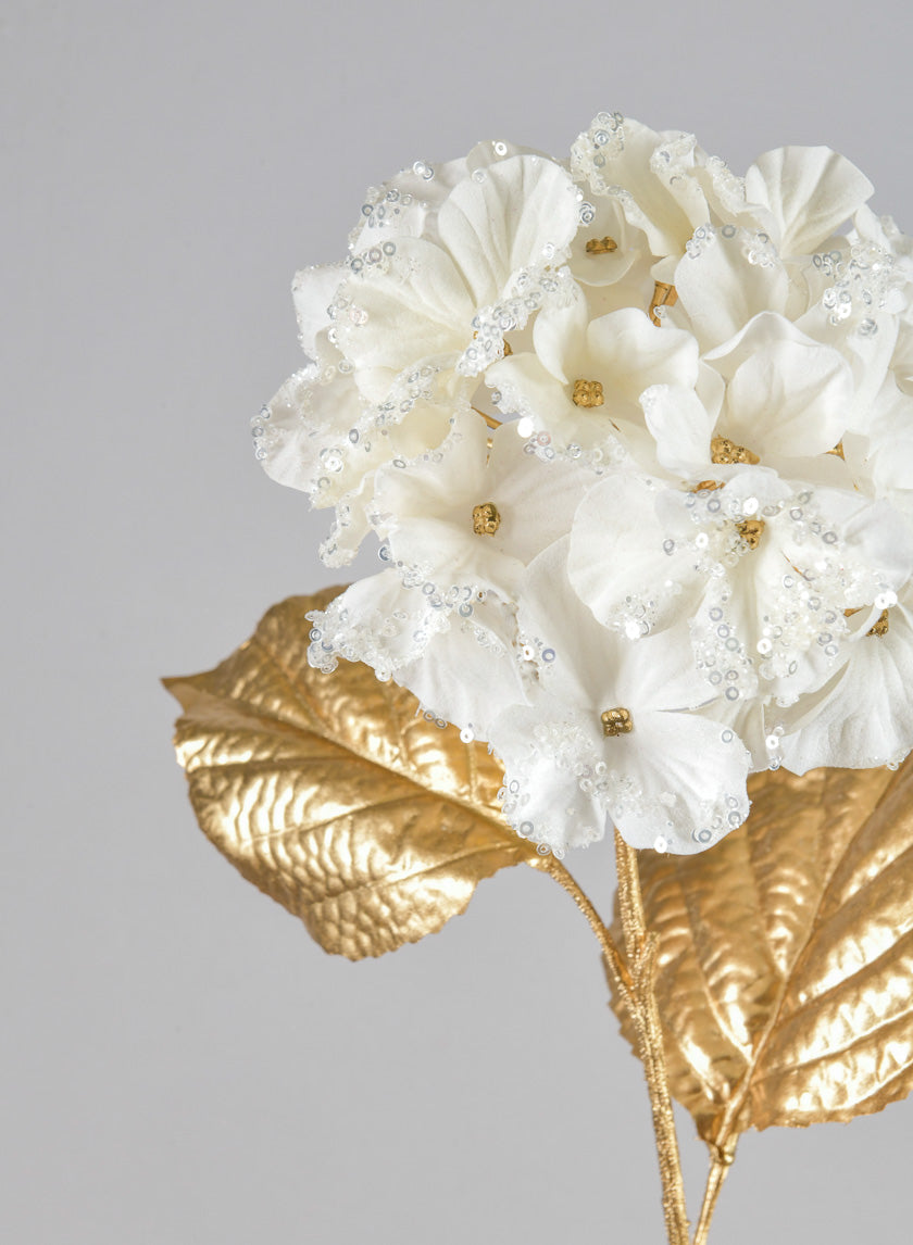 26in Long White Hydrangea Spray Decor Jamaligarden
