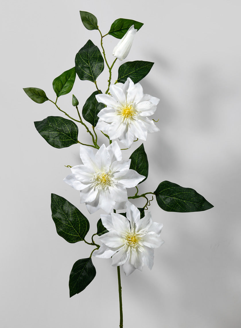 32in Long Double Clematis Spray Decor Jamaligarden