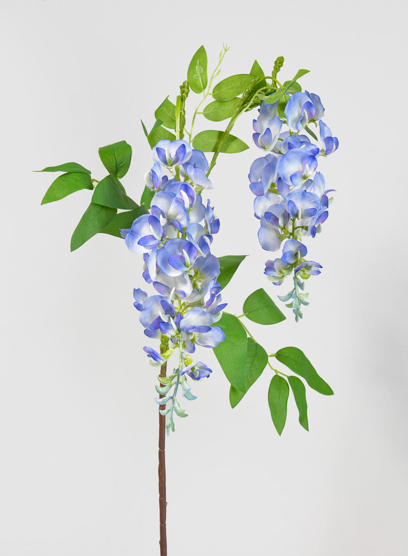 37in Long Blue Wisteria Spray Decor Jamaligarden