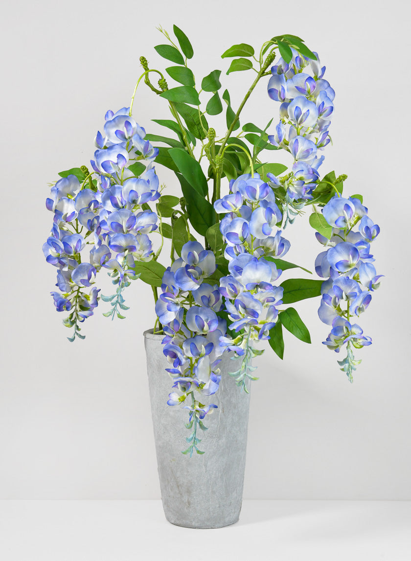 37in Long Blue Wisteria Spray Decor Jamaligarden
