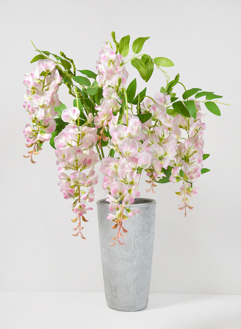 37in Long Pink Wisteria Spray Decor Jamaligarden