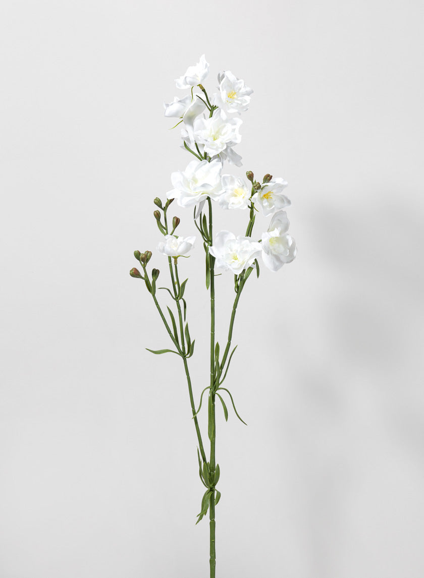 33in Long White Bouquet Larkspur Spray Decor Jamaligarden