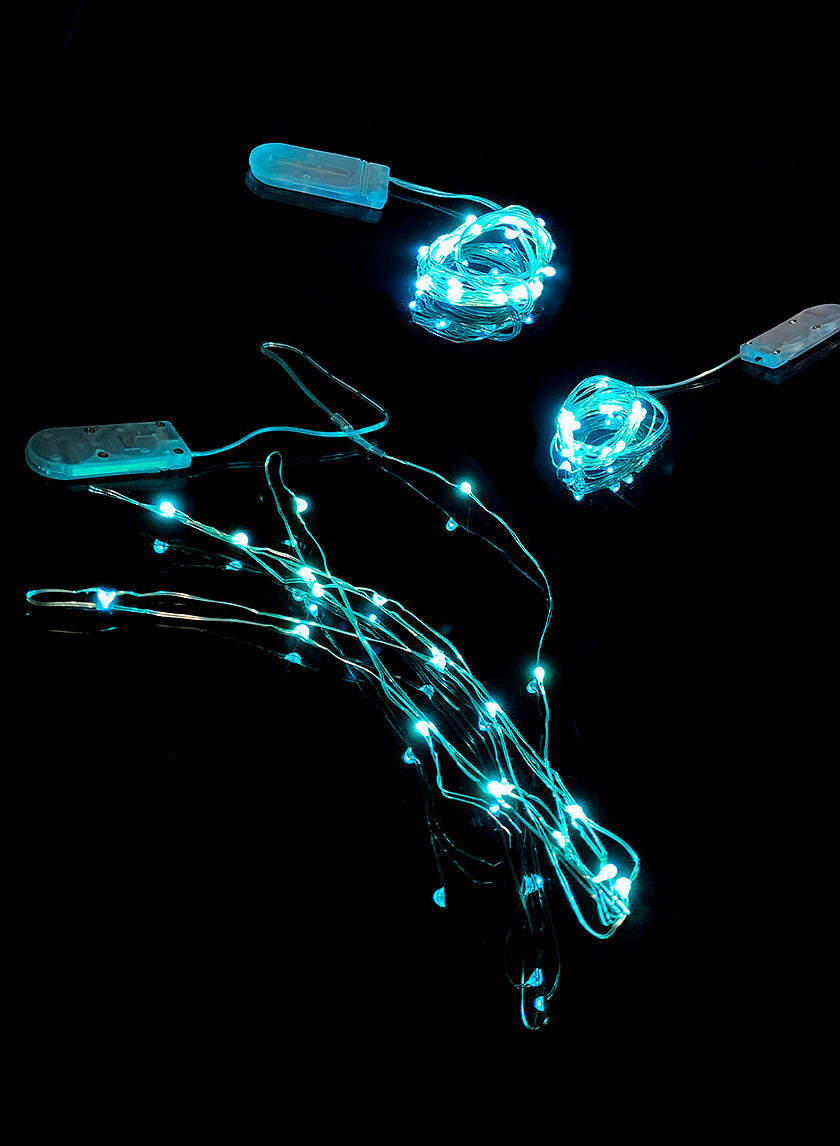 7ft Long 20 Blue Mini Lights String Decor Jamaligarden