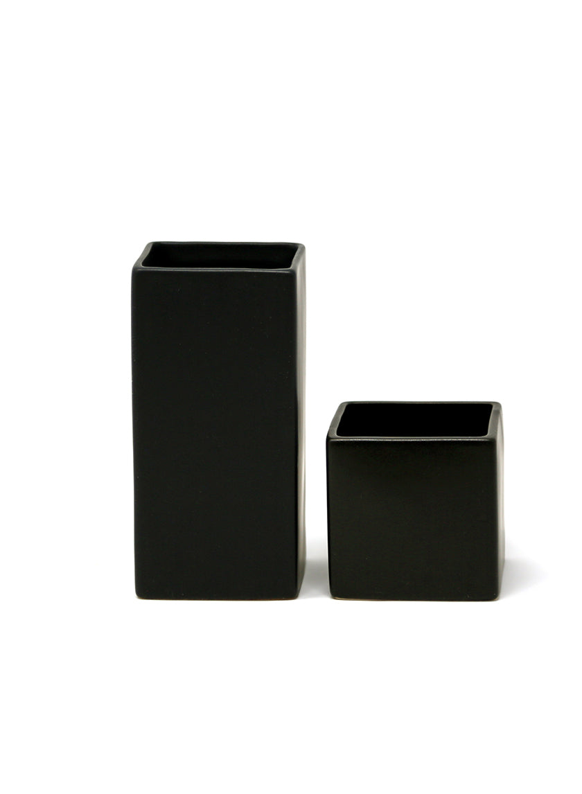 Square Matte Black Ceramic Decor Jamaligarden