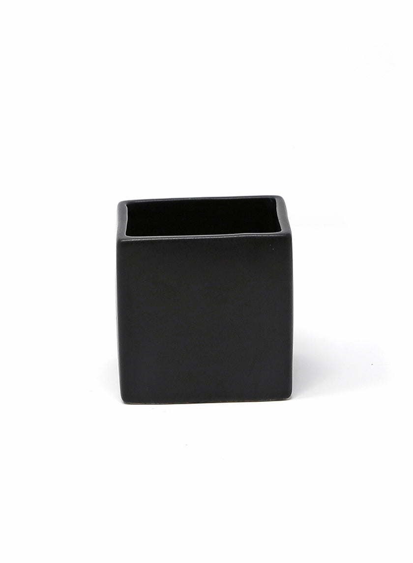 Square Matte Black Ceramic Decor Jamaligarden Matte Black 3in x 3in SET OF 4