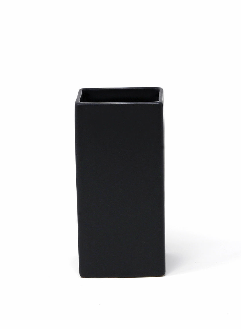 Square Matte Black Ceramic Decor Jamaligarden Matte Black 3in x 6in SET OF 2