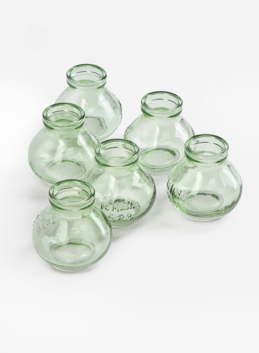 Mexican Green Glass Bud Glass Vases Decor Jamaligarden