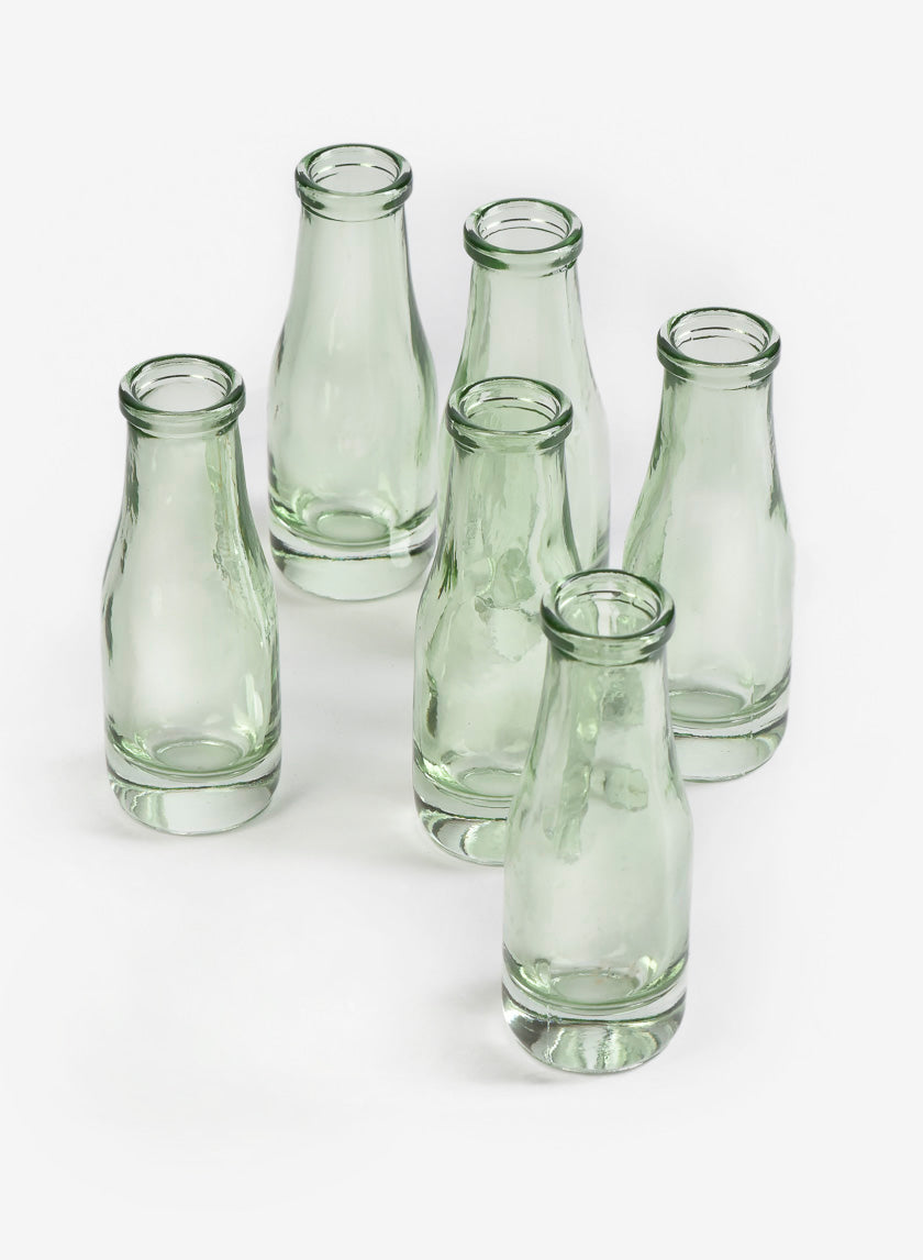 Mexican Green Glass Bud Glass Vases Decor Jamaligarden