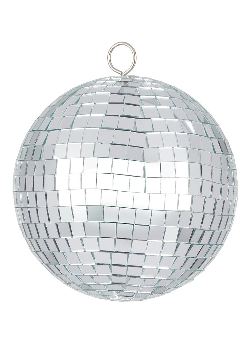 4in Round Silver Mirror Ball Ornaments Decor Jamaligarden