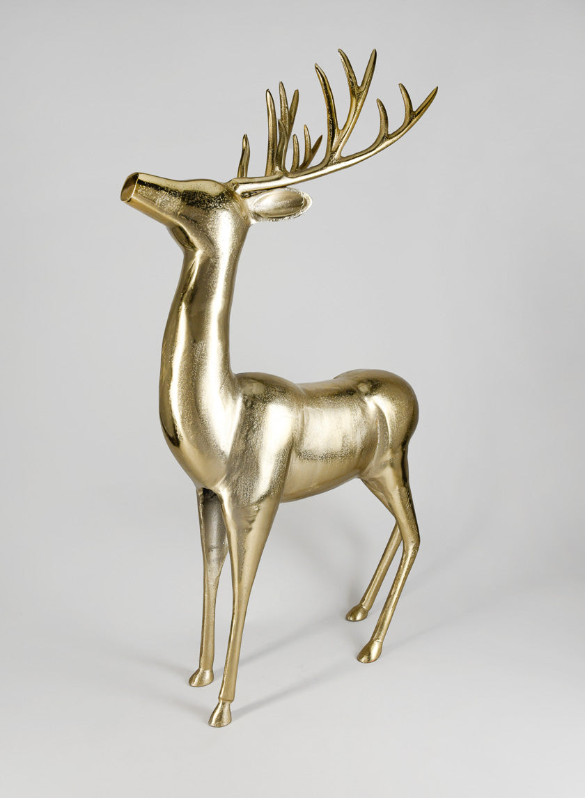 36.5in Tall Gold Reindeer Decor Jamaligarden