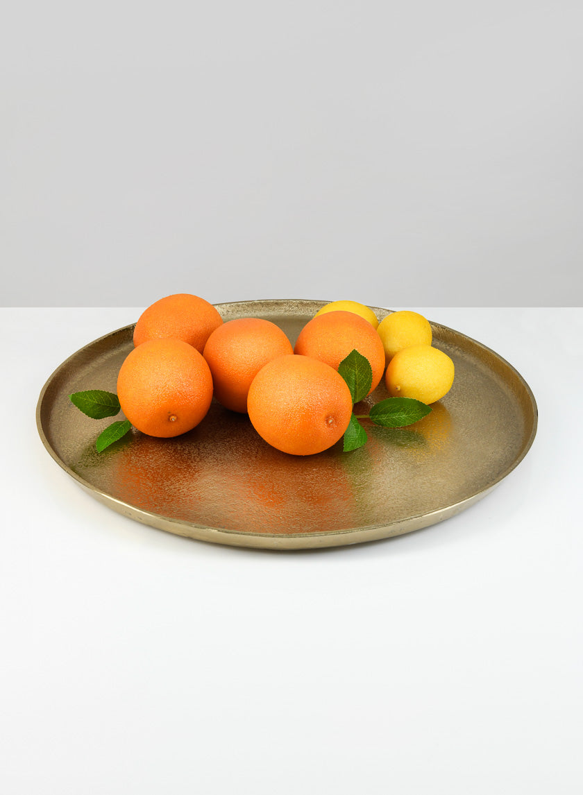 16.5in Wide Gold Plate Decor Jamaligarden