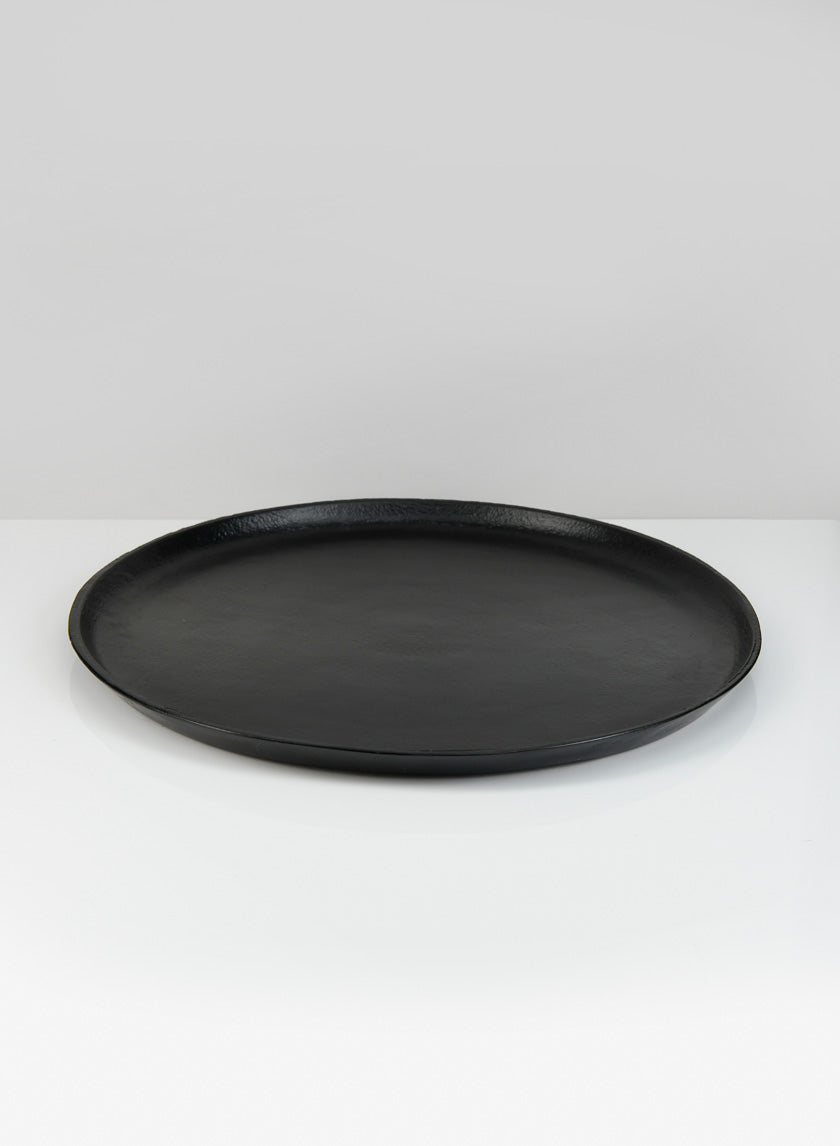 13.25in Wide Black Plate Decor Jamaligarden