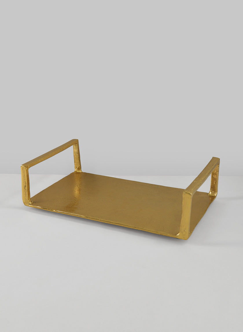 14in Long Atelier Deco Tray, Old Gold Decor Jamaligarden