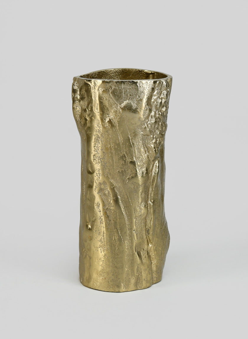9.5in Tall Boulogne Gold Birch Metal Vase Decor Jamaligarden