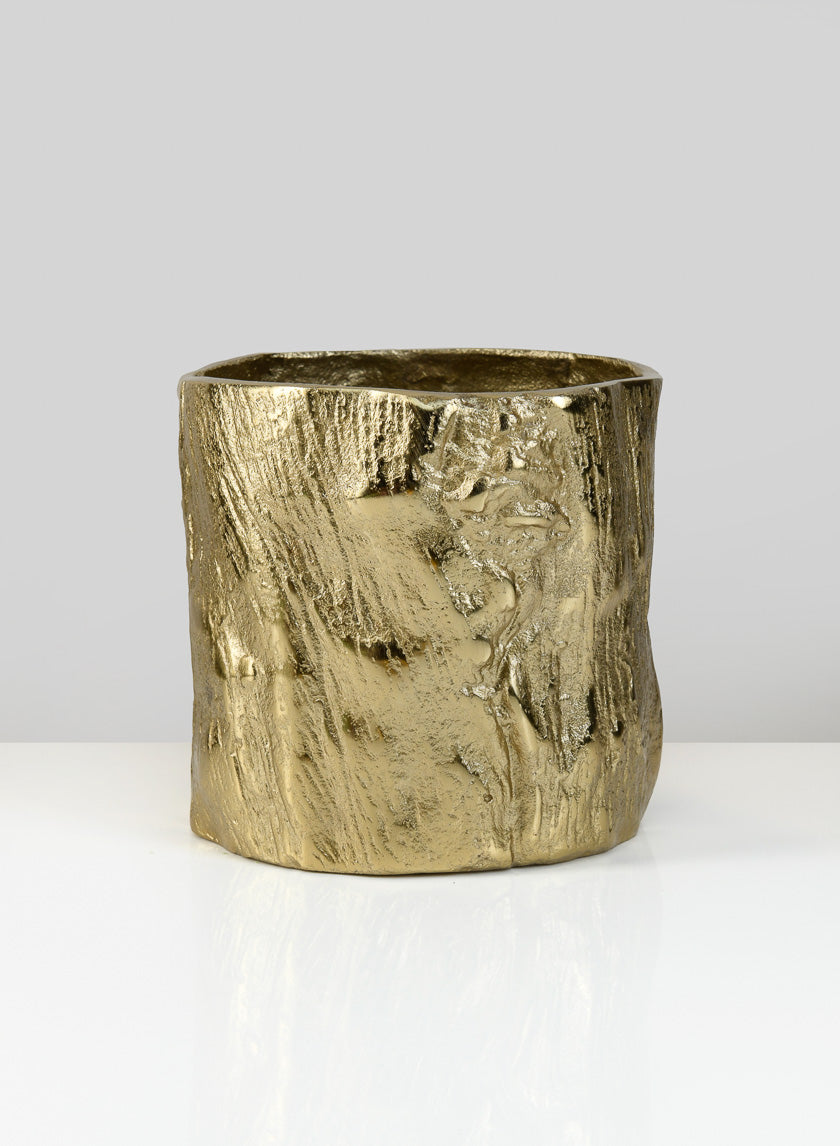 6in Tall Boulogne Gold Birch Metal Vase Decor Jamaligarden
