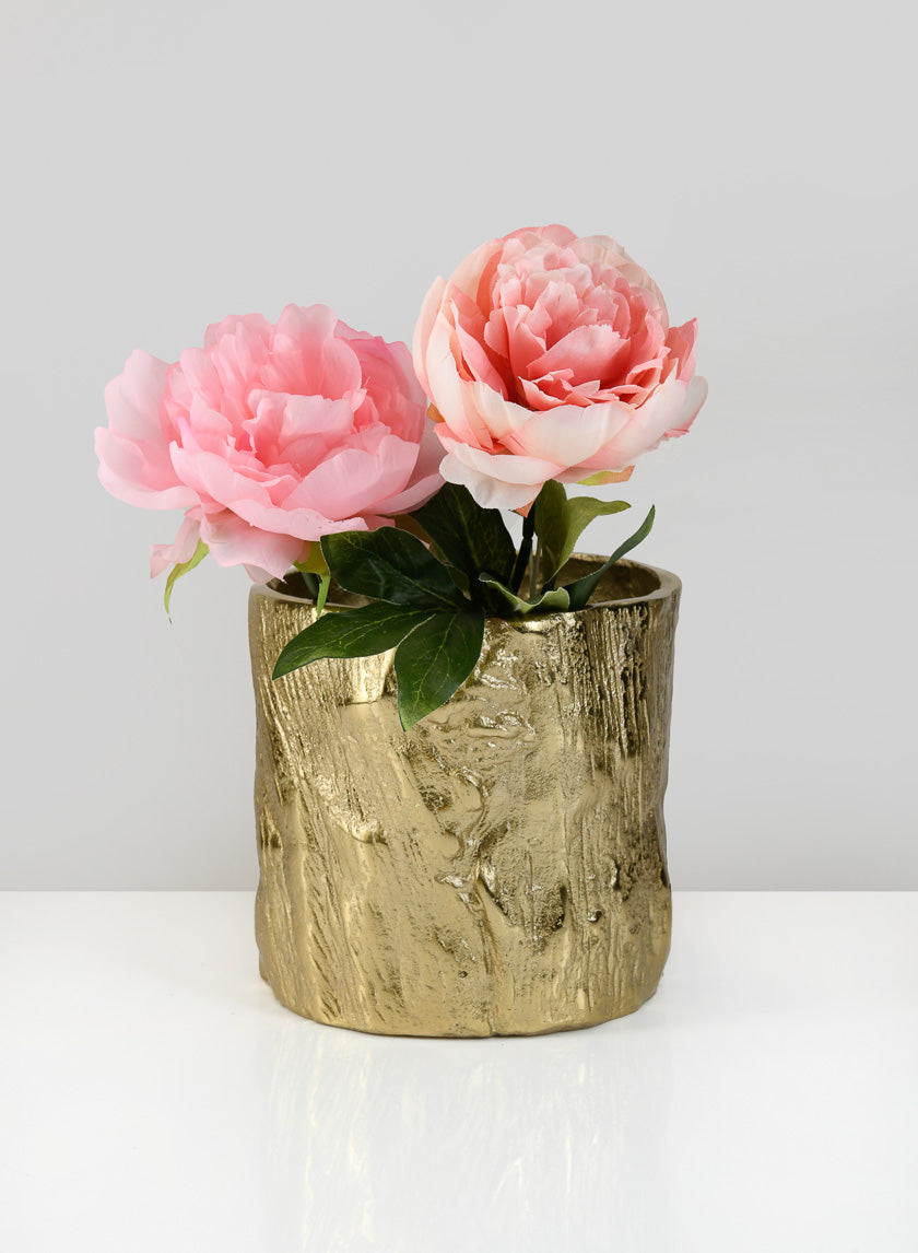 6in Tall Boulogne Gold Birch Metal Vase Decor Jamaligarden
