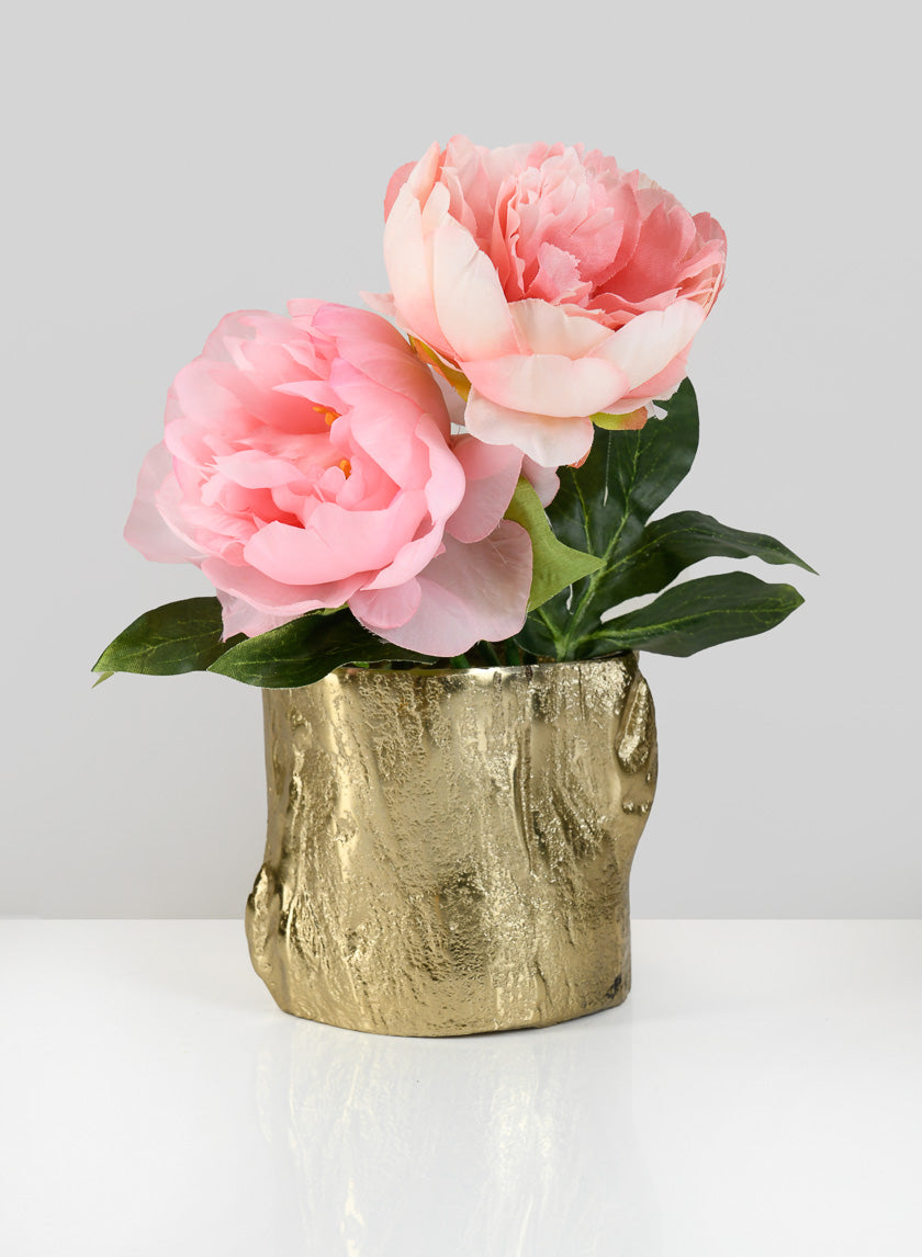 4in Tall Boulogne Gold Birch Metal Vase Decor Jamaligarden