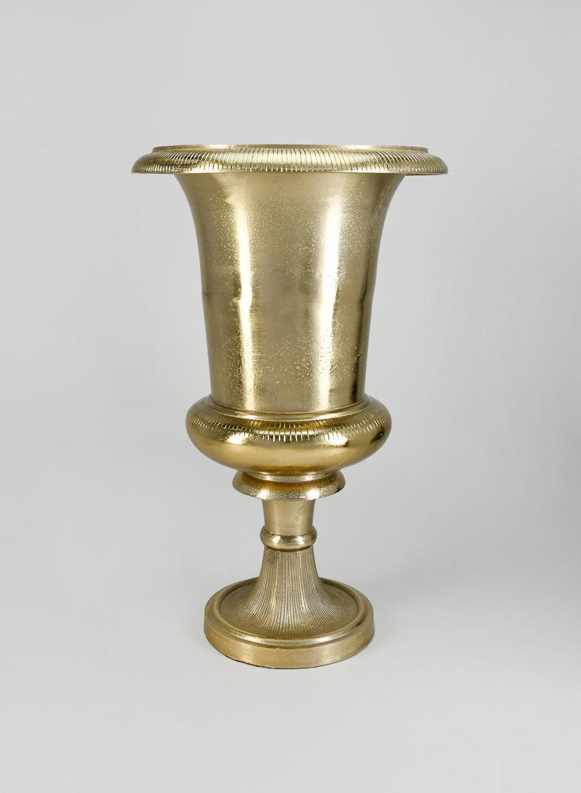 23.5in Tall Old Gold Batiste Urn Decor Jamaligarden