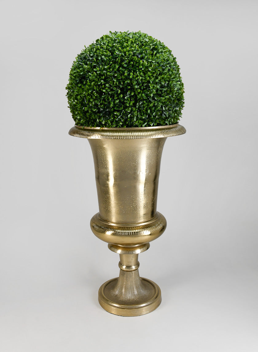 23.5in Tall Old Gold Batiste Urn Decor Jamaligarden